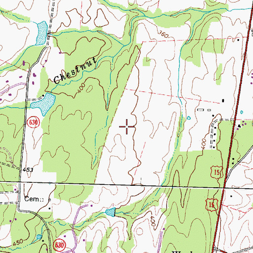 Topographic Map of Mill Creek Estates, VA