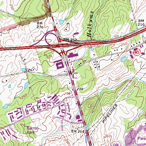 Topographic Map of New Market, VA