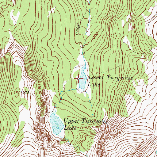 Topographic Map of Lower Turquoise Lake, CO