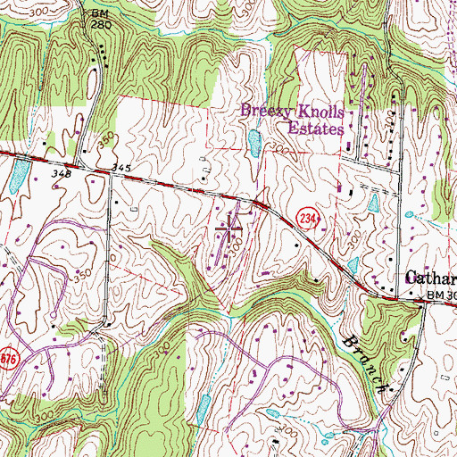 Topographic Map of Old Field Estates, VA