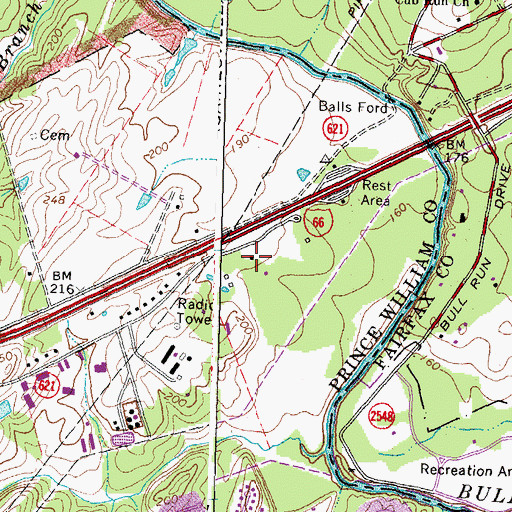 Topographic Map of Portici House, VA