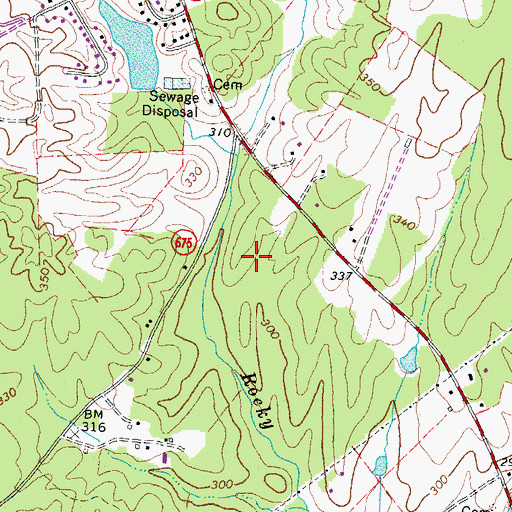 Topographic Map of Rocky Run, VA