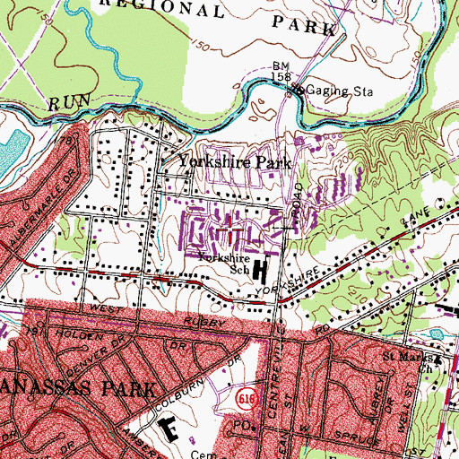 Topographic Map of Stoneridge, VA