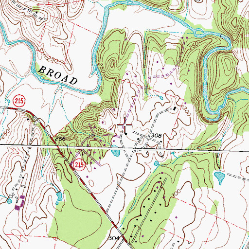 Topographic Map of Twin Oaks, VA