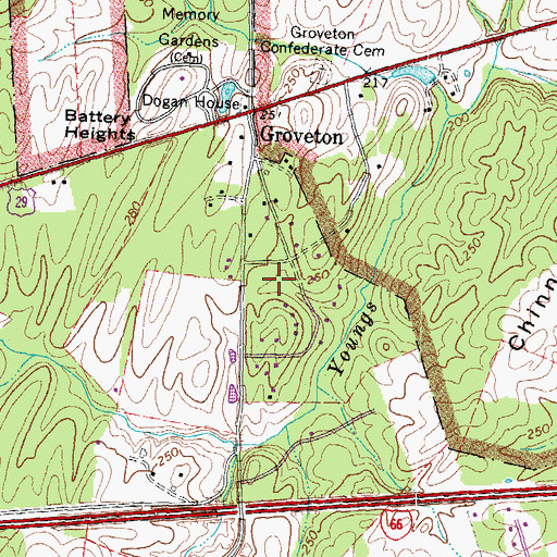 Topographic Map of Zouave Hills, VA