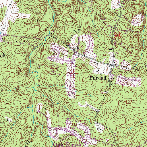 Topographic Map of Algonquin Hills, VA