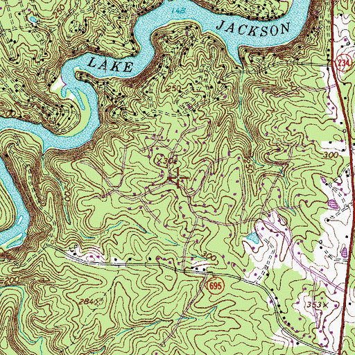 Topographic Map of Bell Forest, VA