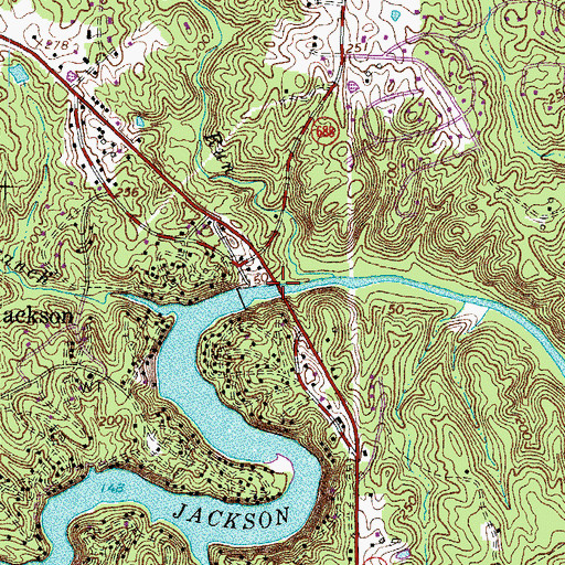 Topographic Map of Blands Ford Bridge, VA