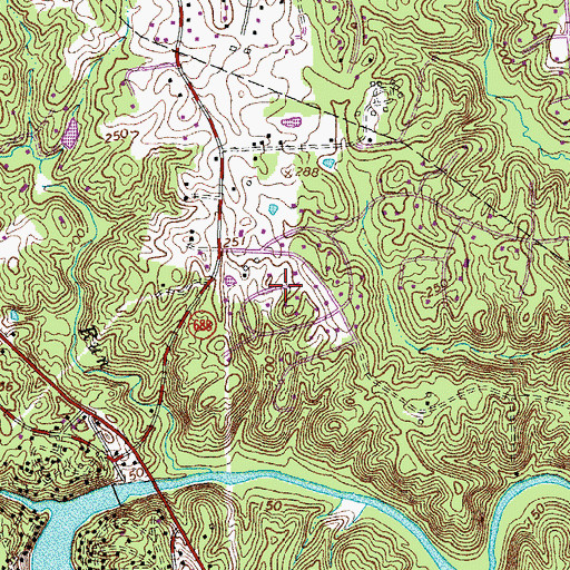 Topographic Map of Blandsford, VA