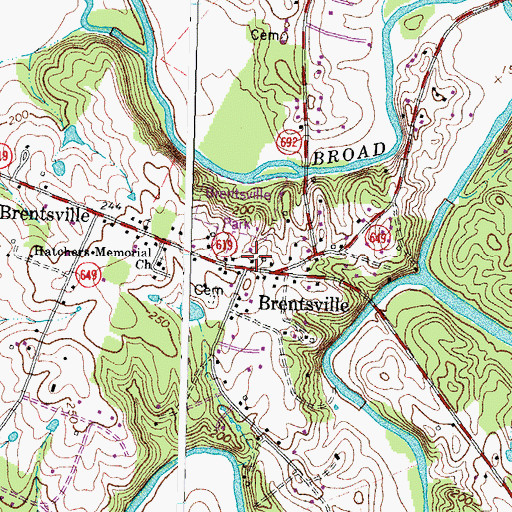 Topographic Map of Brentsville Presbyterian Church, VA