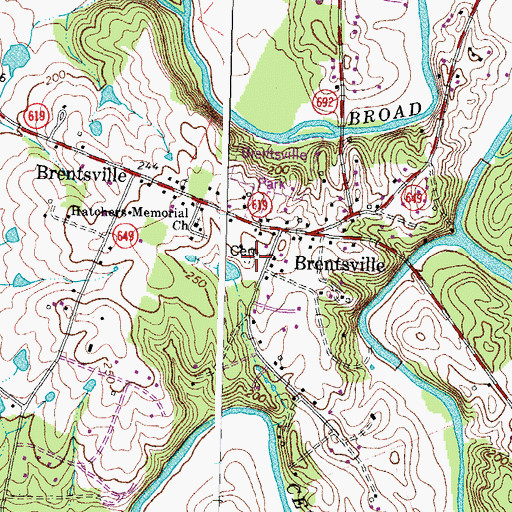 Topographic Map of Brentsville Public Cemetery, VA