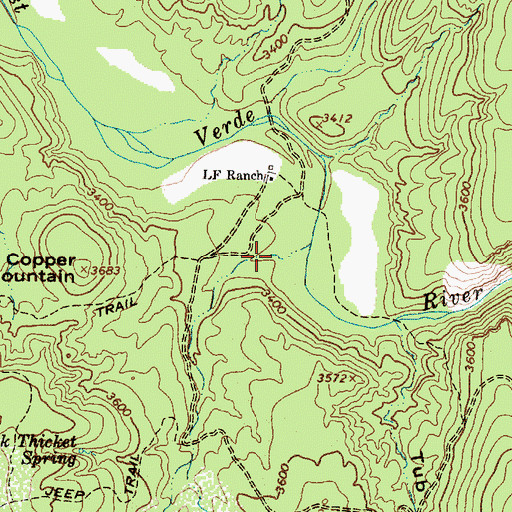 Topographic Map of Boardinghouse Canyon, AZ