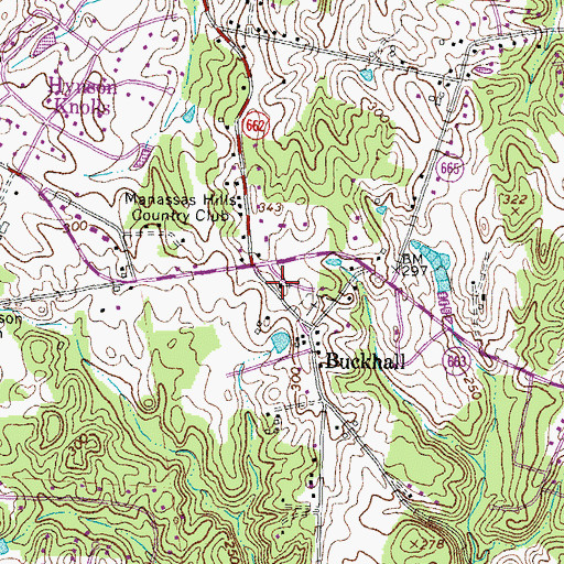 Topographic Map of Buckhall United Methodist Church, VA