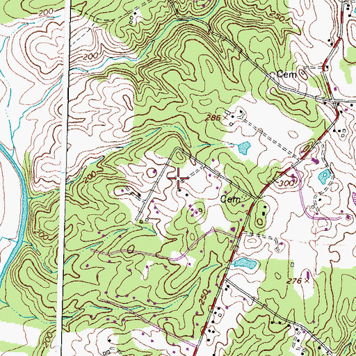 Topographic Map of Chevalle, VA