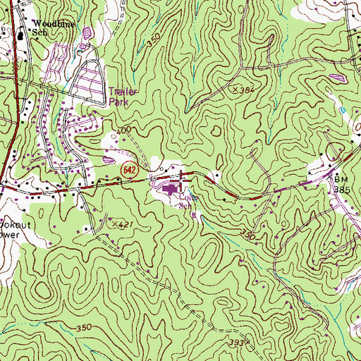 Topographic Map of Coles Elementary School, VA