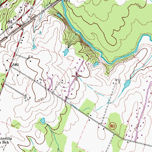 Topographic Map of Colonial Acres, VA