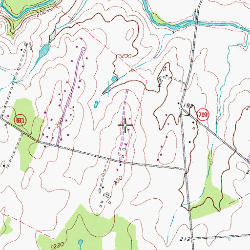 Topographic Map of Colvin Farms, VA