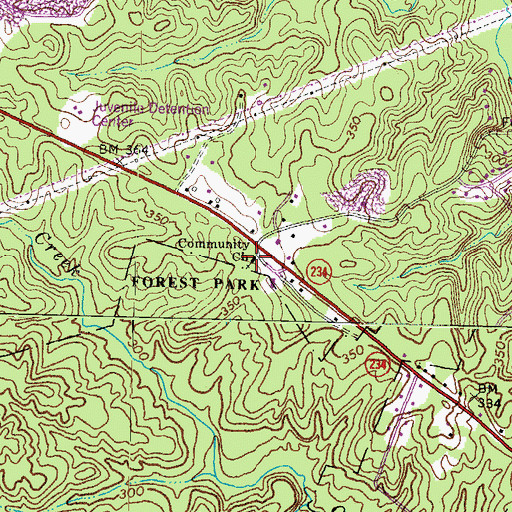 Topographic Map of Community Baptist Church, VA