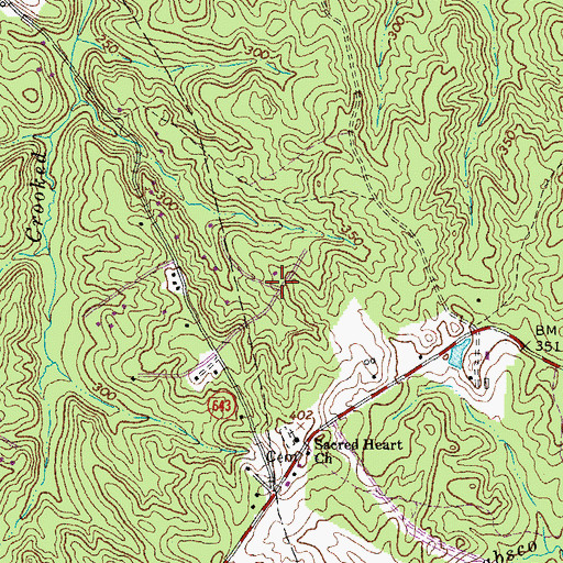 Topographic Map of Forest Hills, VA
