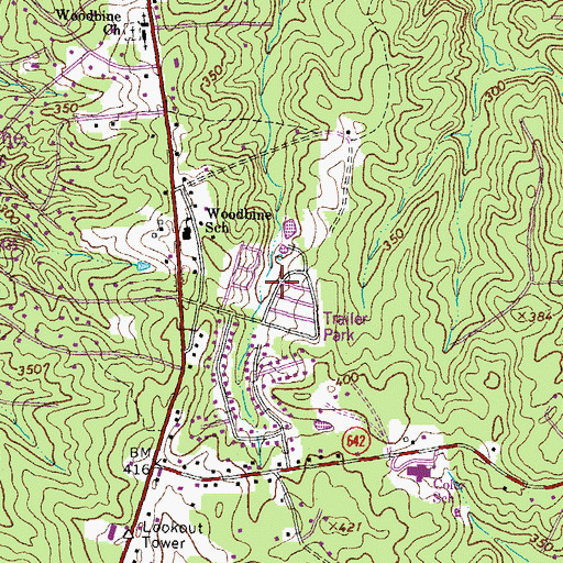 Topographic Map of Forest Park Mobile Home Village, VA