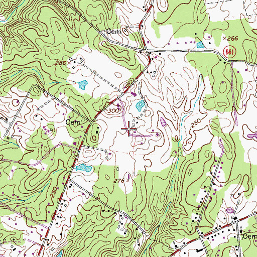 Topographic Map of Fostern Estates, VA