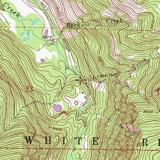 Topographic Map of Lime Creek, CO