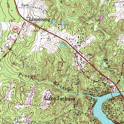 Topographic Map of Foxridge, VA