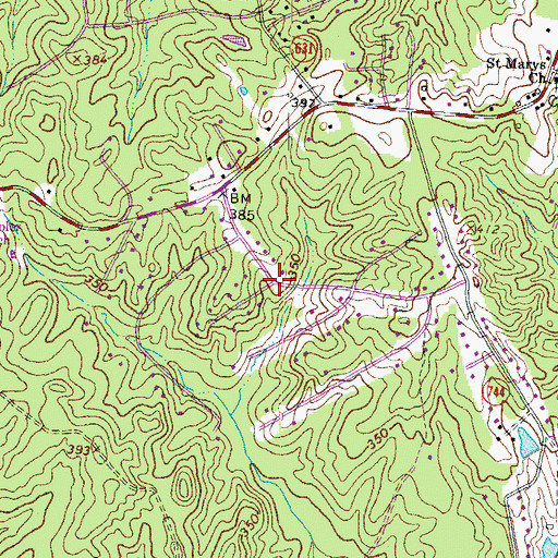 Topographic Map of Gaila Woods, VA