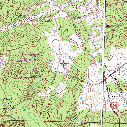 Topographic Map of Hawison Homestead Park, VA