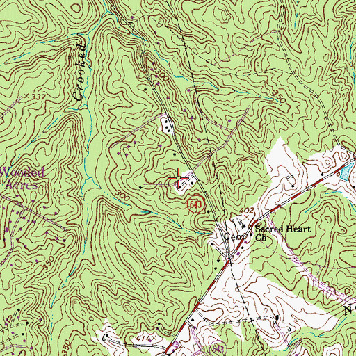 Topographic Map of Kimberly Knolls, VA