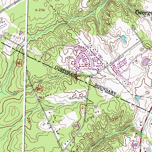 Topographic Map of Lee Manor, VA