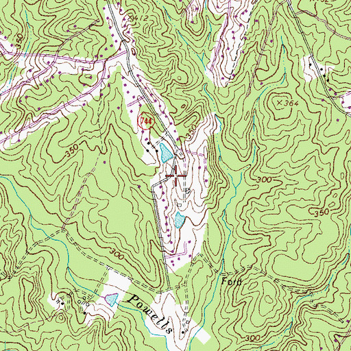 Topographic Map of Lindau Woods, VA