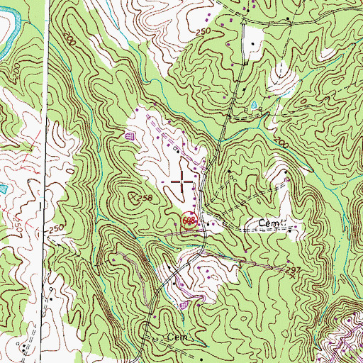 Topographic Map of Locust Hill, VA
