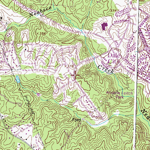 Topographic Map of Princedale, VA