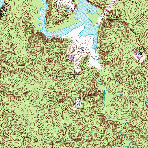 Topographic Map of Riverview Estates, VA
