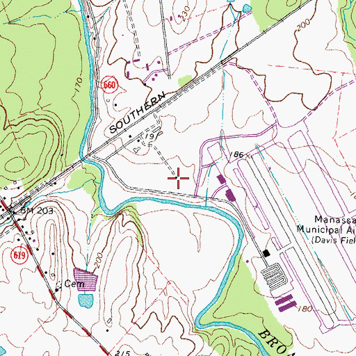 Topographic Map of Rosemont, VA