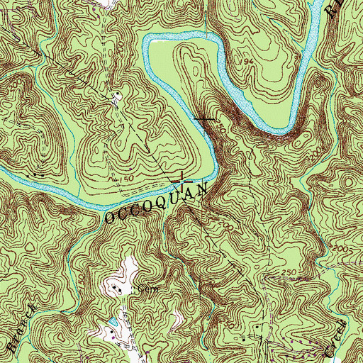 Topographic Map of Spriggs Ford, VA