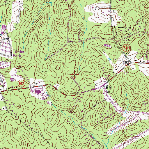 Topographic Map of Valley Vue, VA