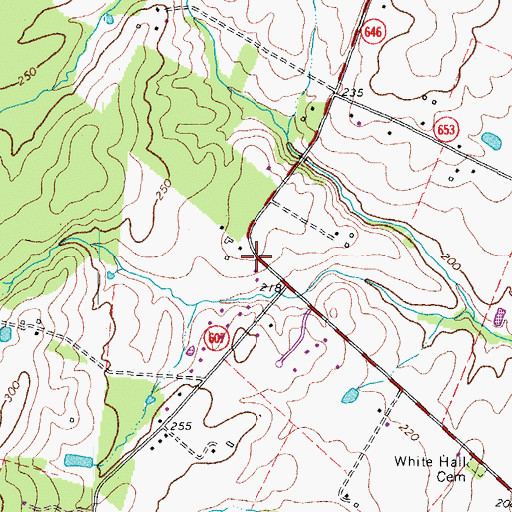 Topographic Map of Victory Baptist Church, VA