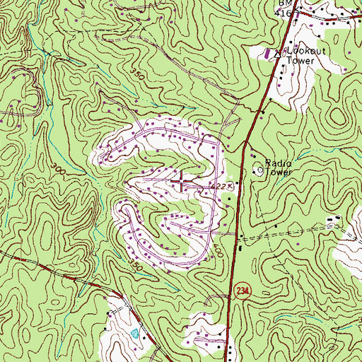 Topographic Map of Walton, VA