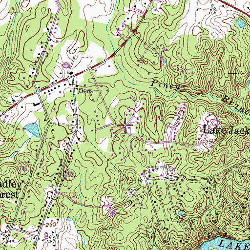 Topographic Map of Westchester, VA