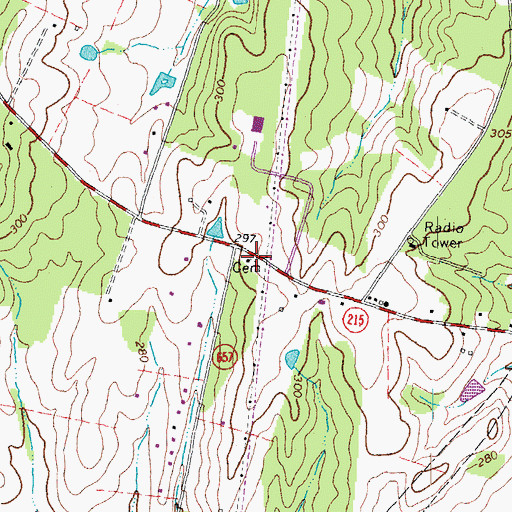 Topographic Map of Woodlawn Church (historical), VA