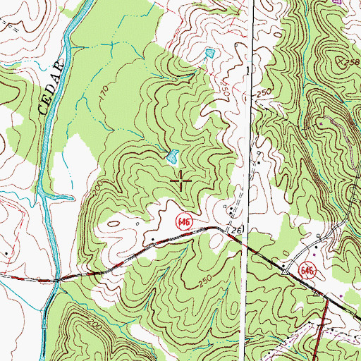 Topographic Map of Yocum, VA
