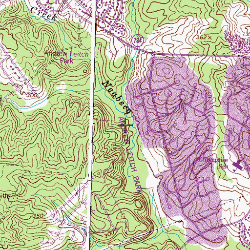 Topographic Map of Andrew Leitch Park, VA