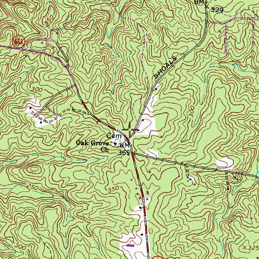 Topographic Map of Bacon Race School (historical), VA