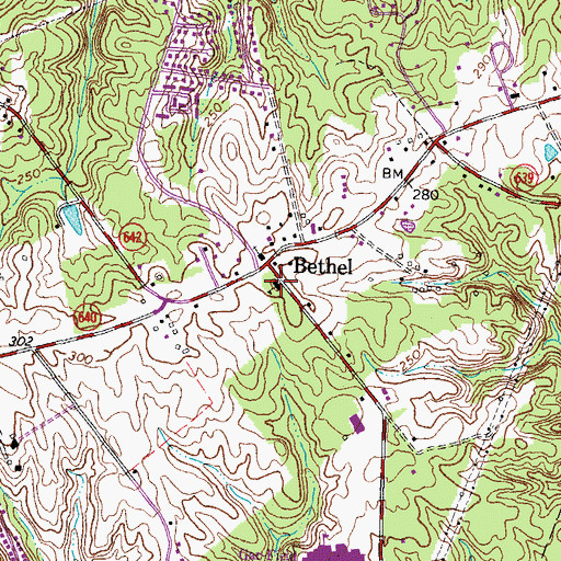 Topographic Map of Bethel School (historical), VA