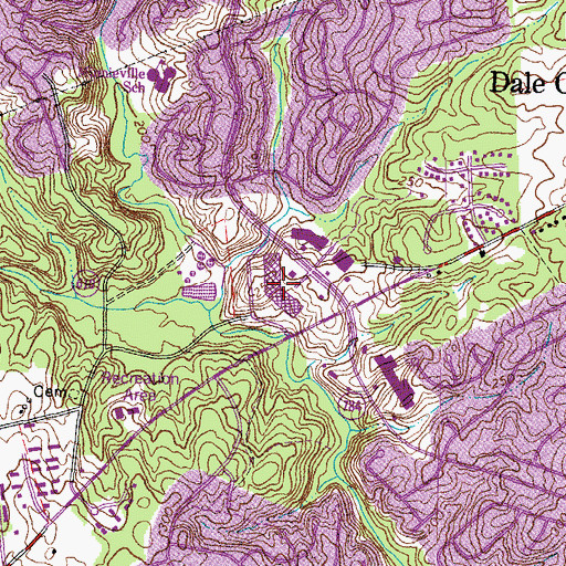 Topographic Map of Center Plaza Shopping Center, VA