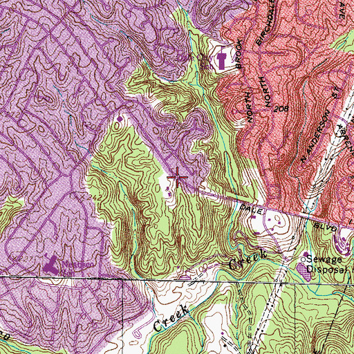 Topographic Map of Dale City Baptist Church, VA