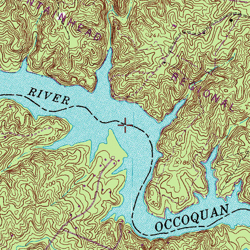 Topographic Map of Davis Ford (historical), VA