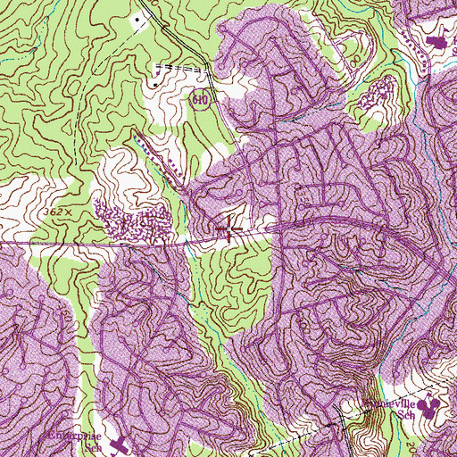 Topographic Map of Epiphany Lutheran Church, VA